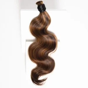 Light Brown Wavy Clip In Remy Human Hair Extensions